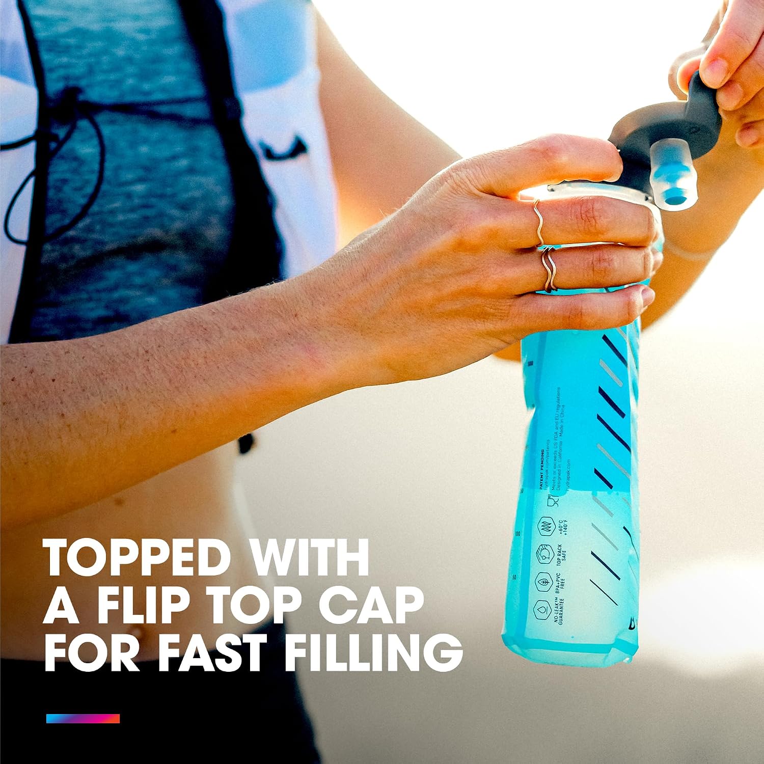 AUCT 19742 - HydraPak UltraFlask Speed - Collapsible Soft Flask Water Bottle for Hydration Vests and Ru - Image 4