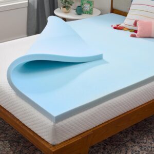 AUCT 18556 - Linenspa Memory Foam Mattress Topper, Twin Size - 2 Inch Gel Infused Memory Foam - Plush F