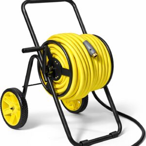 AUCT 19555 - $69 Garden 2-Wheel Hose Reel Cart, Residential Duty Hose Reel with Wheels, Outdoor Water H