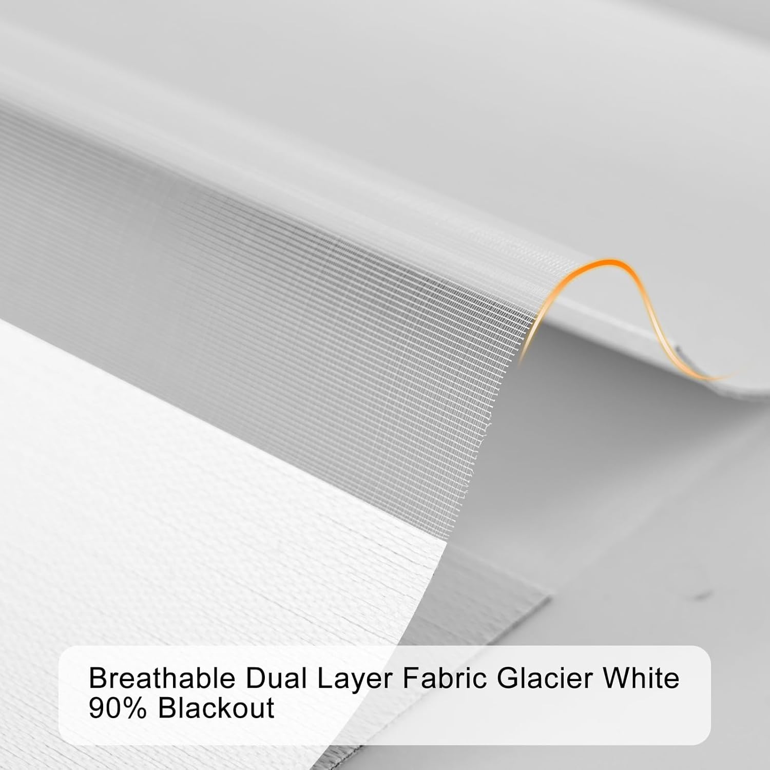 AUCT 19918 - $79 Persilux Blackout Cordless Zebra Blinds for Windows (35" W x 72" H, White) with Upgrad - Image 4