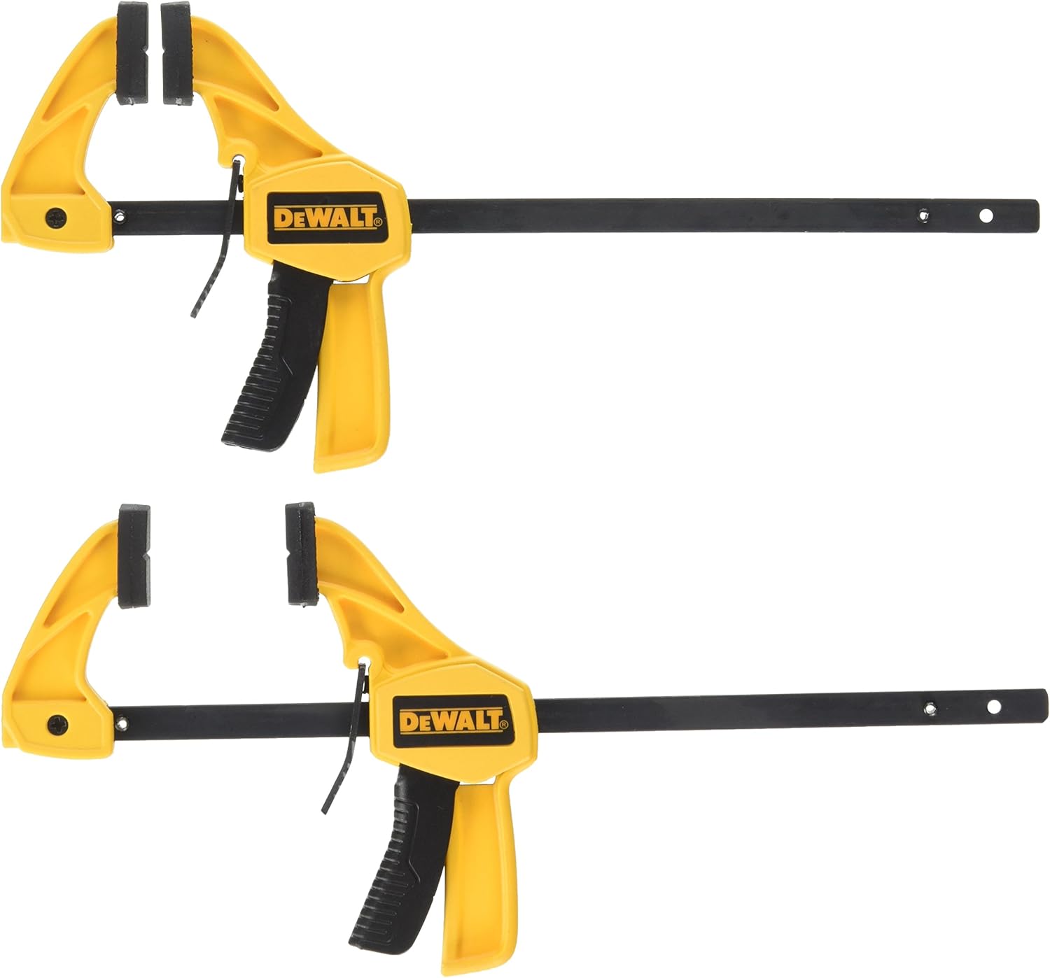 AUCT 18582 - DEWALT DWHT83148 4.5 Inch Small Trigger Clamp 2 Pk , Yellow