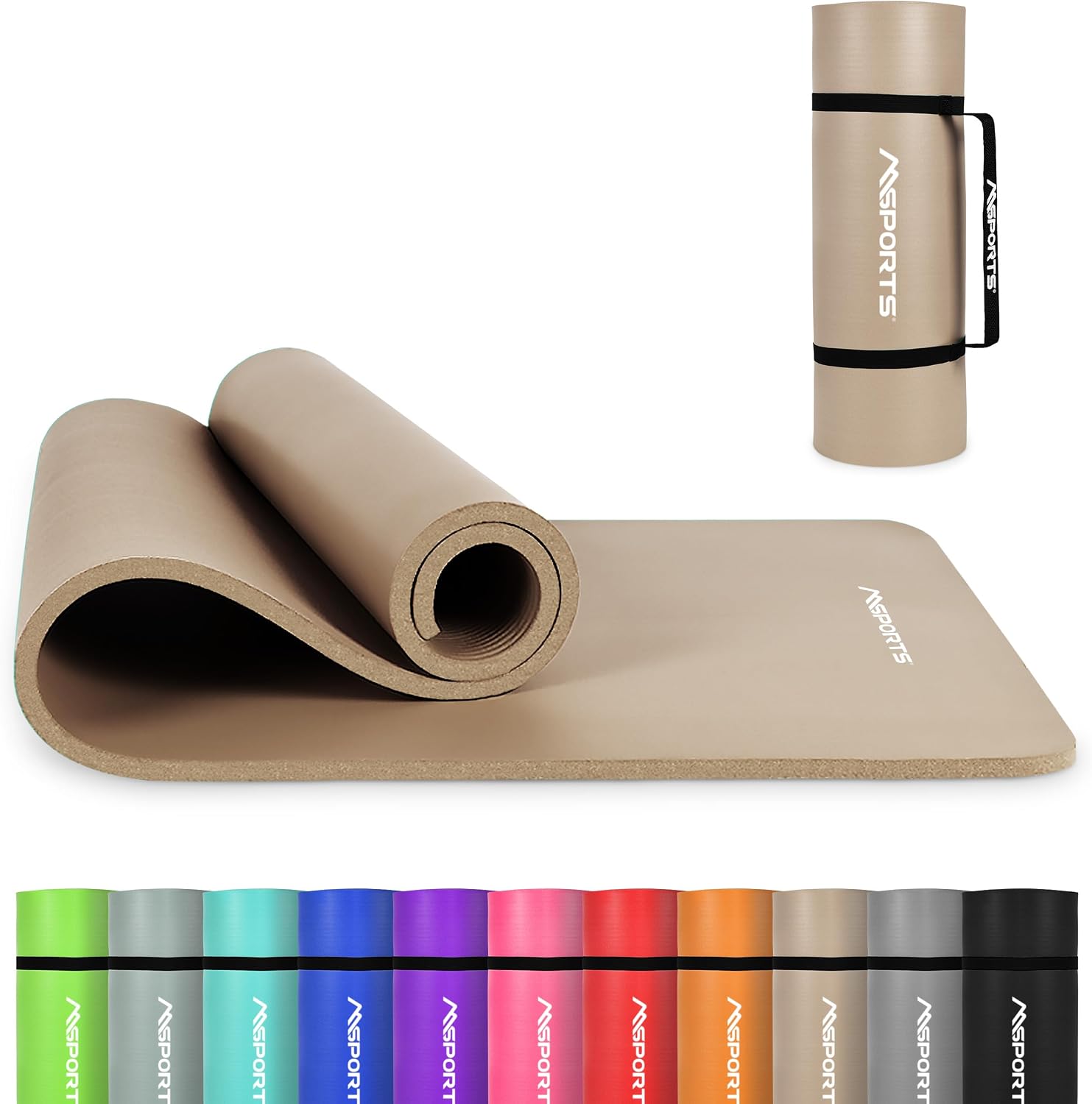 AUCT 18249 - MSPORTS Yoga Mat Premium Non Slip Thick Extra Comfortable Exercise Mat for Home Workouts