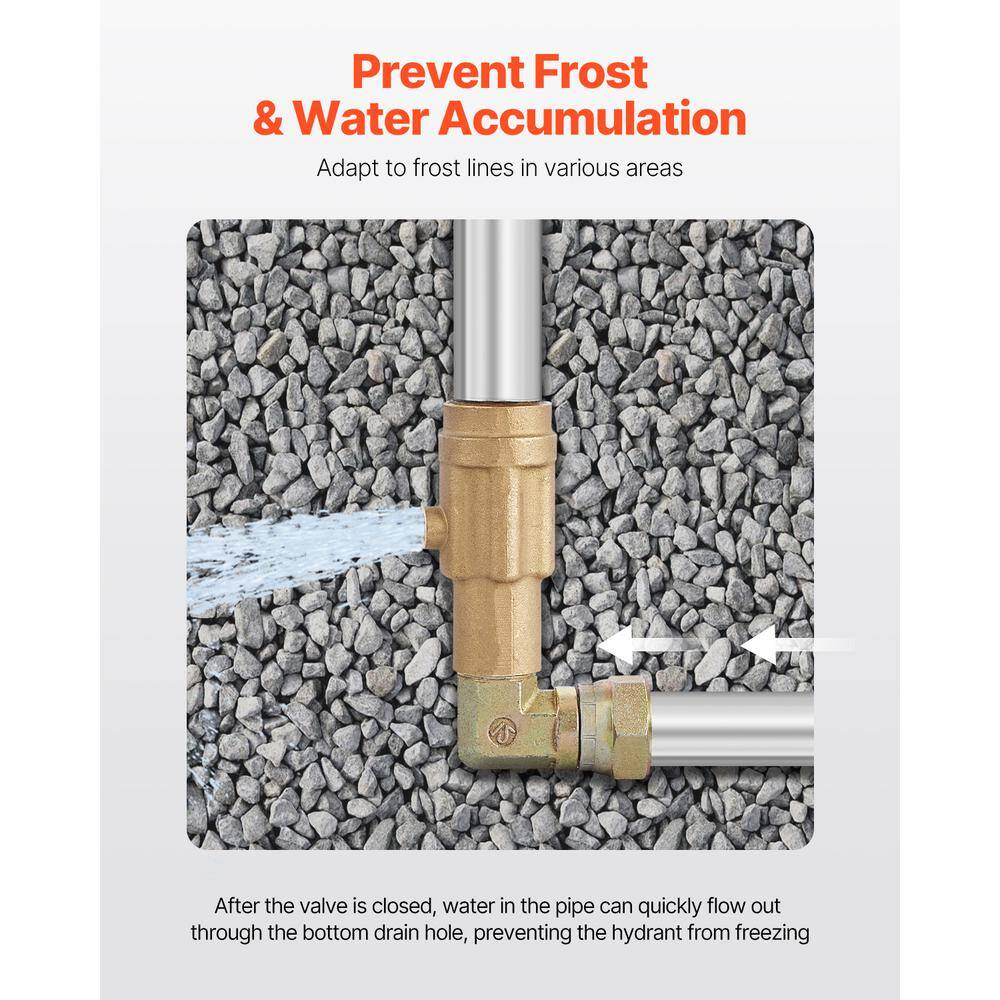 AUCT 17638 - $67 Frost Proof Yard Hydrant, 3.25 ft. Freeze-Proof Outdoor Faucet with 12 in. Cast Iron 3 - Image 3