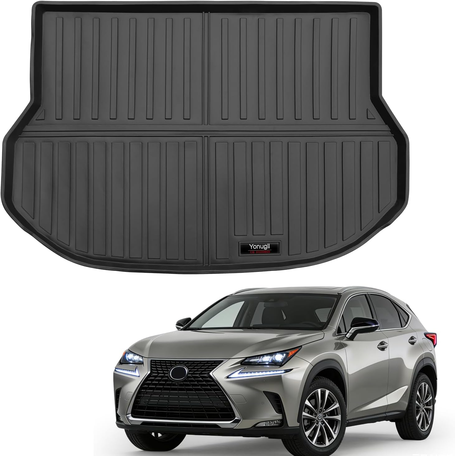 AUCT 18384 - Custom for 2015-2021 Lexus NX Cargo Mats NX200t NX300 NX300h Trunk Liner All Weather TPE P - Image 3