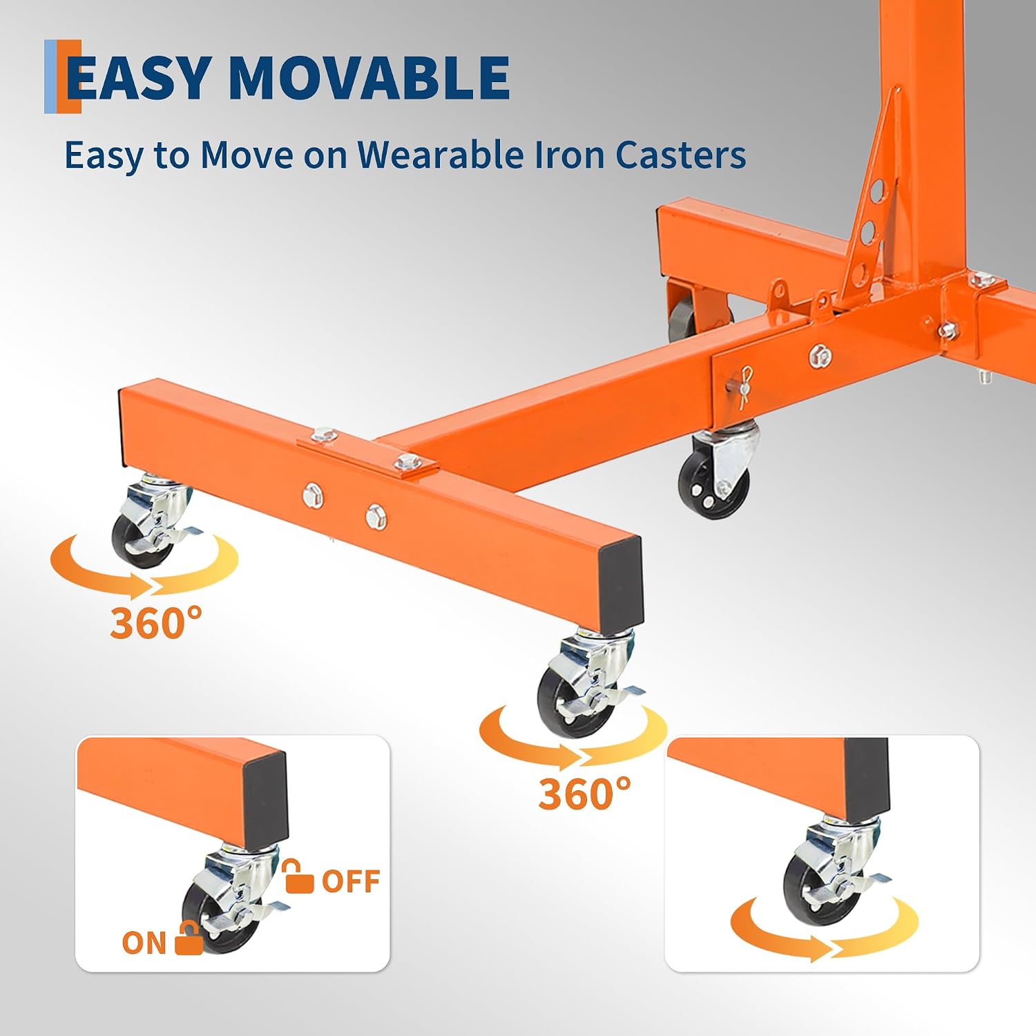 AUCT 18495 - $110 Garvee Engine Stand,1500 LBS Rotating Engine Motor Stand with 360-Degree Rotating Hea - Image 3