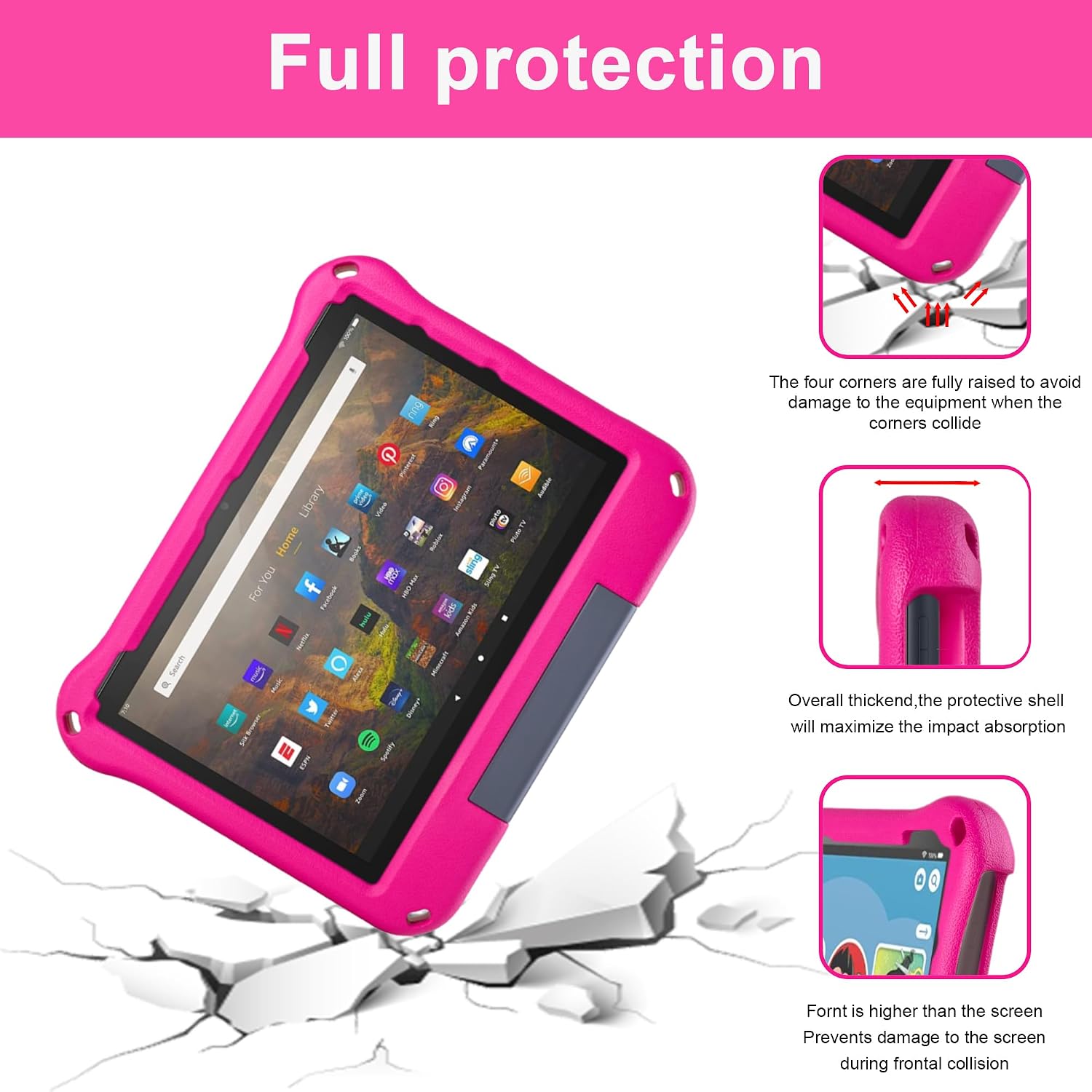 AUCT 18423 - Fire HD 10 Tablet Case for Kids (2021/2023 Release, 11th/13th Generation), Oqddqo Amazon K - Image 3