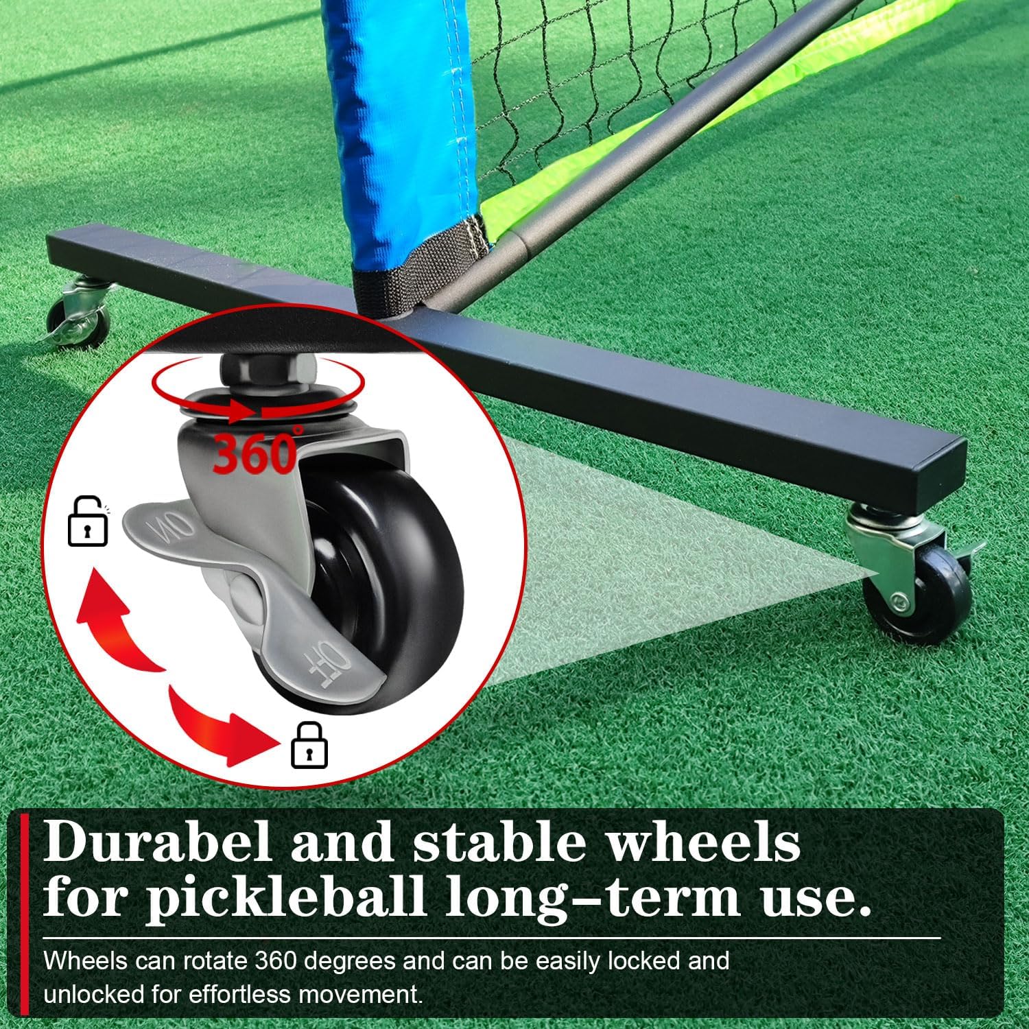 AUCT 18464 - $60 Hoverphenix Pickleball Net - 22FT Full Size Net with Carry Bag for Driveway | Regulati - Image 3