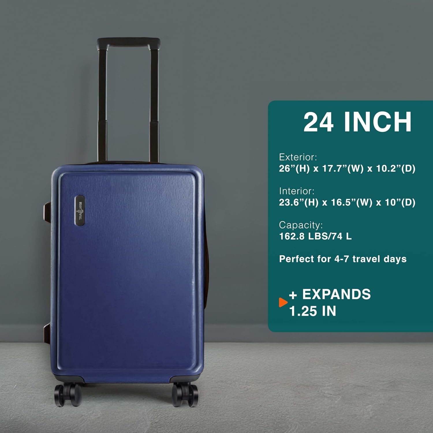 AUCT 19646 - $168 TRAVELARIM 3 Piece Luggage Sets, 20 Inch Carry On Luggage, 24 Inch Suitcase - Image 3