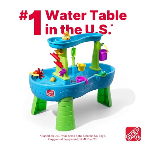 AUCT 18963 - $90 Step2 Rain Showers Splash Pond Toddler Water Table, Outdoor Kids Water Sensory Table, - Image 3