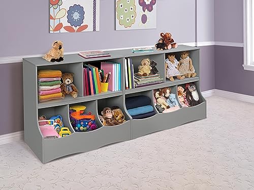 AUCT 19108 - $68 Badger Basket Multi-Bin Storage Cubby for Kids - Toy Organizer with 3 Cubbies, 2 Open - Image 2