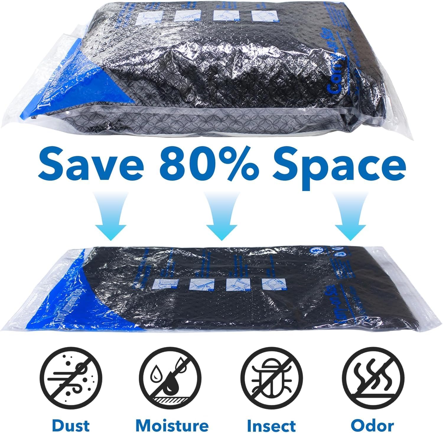 AUCT 18415 - 16 Pack Vacuum seal bags for clothing With Coldless Pump, Vacuum Storage Bags,Space Saver - Image 4