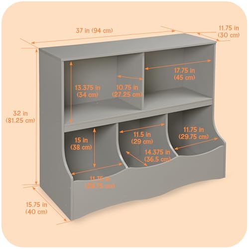 AUCT 19108 - $68 Badger Basket Multi-Bin Storage Cubby for Kids - Toy Organizer with 3 Cubbies, 2 Open - Image 3