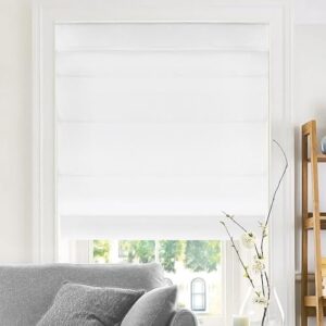 AUCT 18951 - Chicology Cordless Roman Window Shade, Belgian Snow, 31"W x 64"H