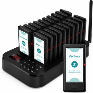 AUCT 18472 - $110 Buzzers for Restaurant, Social Distancing Keeping 20 Pagers | Rechargeable Pagers wit