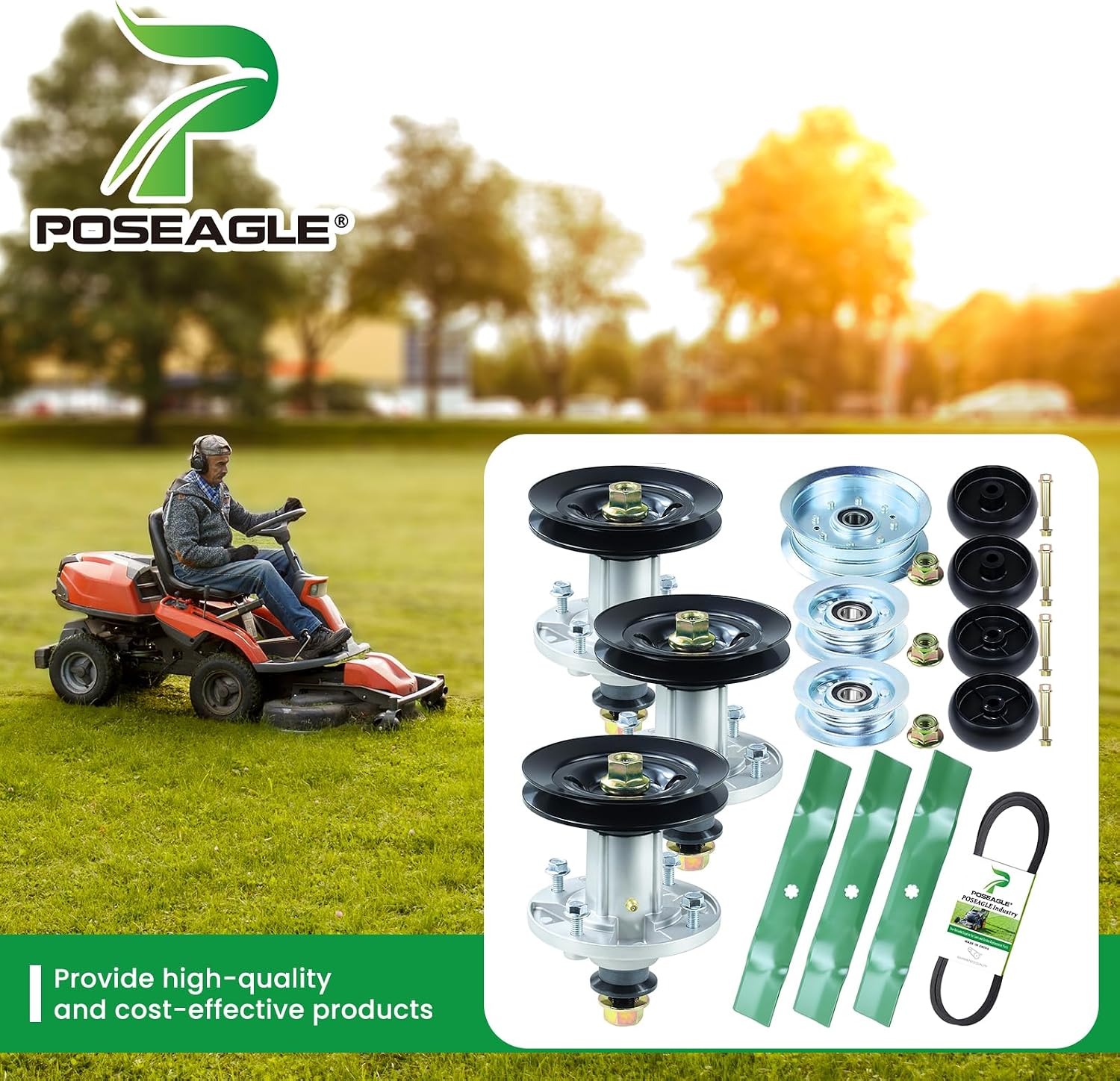 AUCT 19031 - $146 GY21098 48 Inch Deck Rebuild Kit for John Deere D140 E170 E140 - Image 2