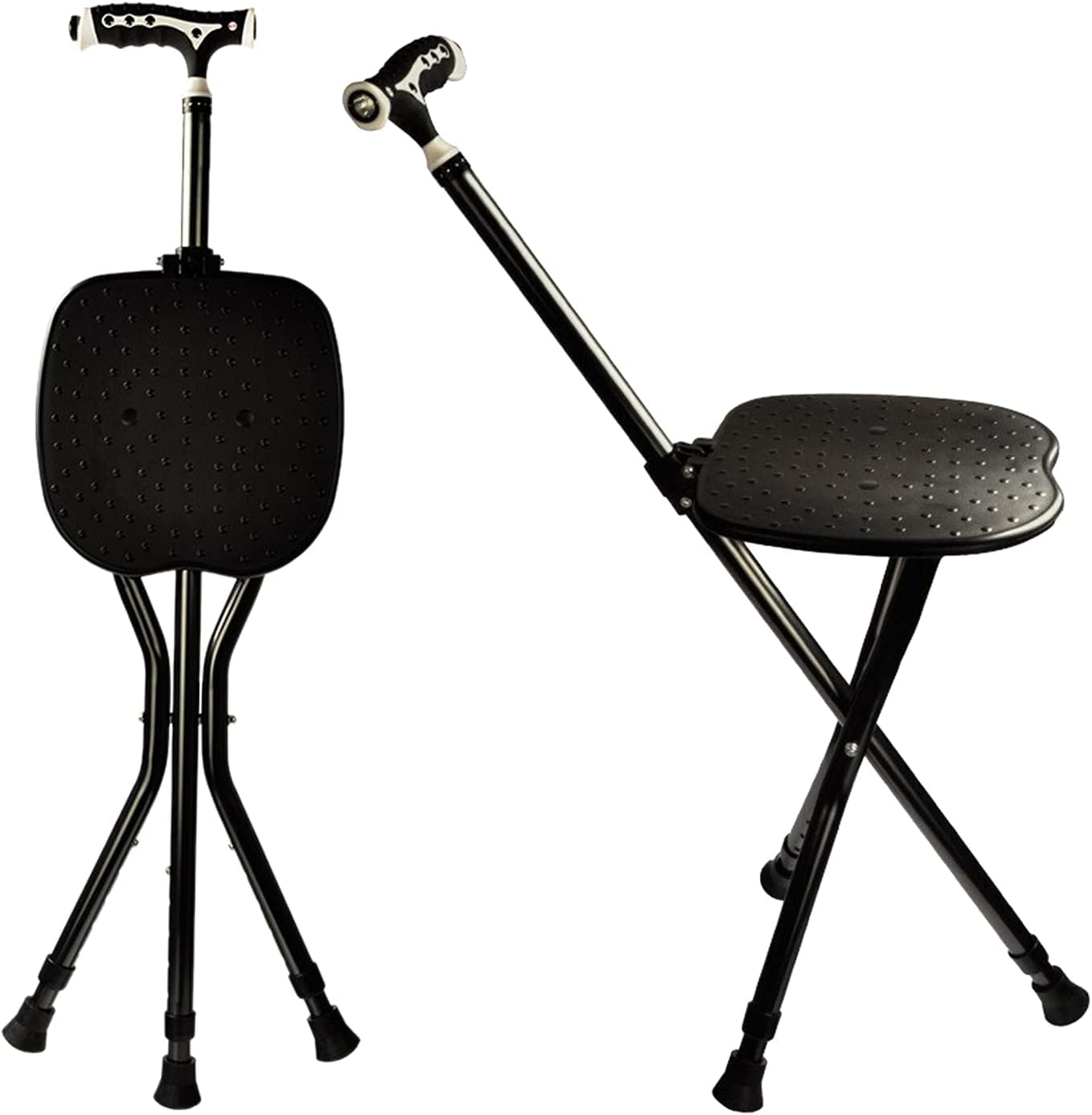 AUCT 19969 - Yayayo Hold 440 lbs Folding Canes with Seat Walking Stick Height Adjustment Cane Seat Capa