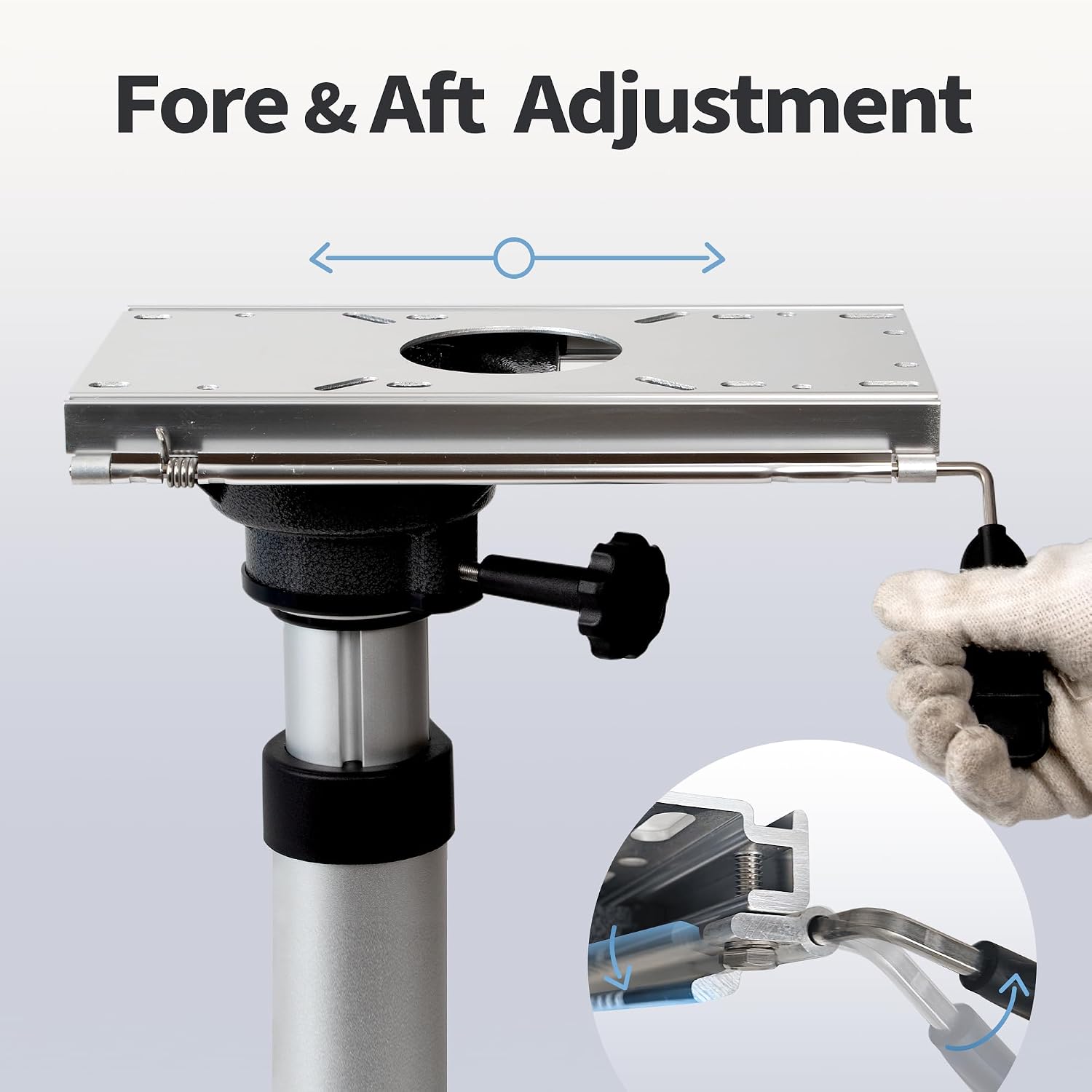 AUCT 20045 - $190 Boat Seat Pedestal Aluminum Adjustable Height Locking Base - Image 4