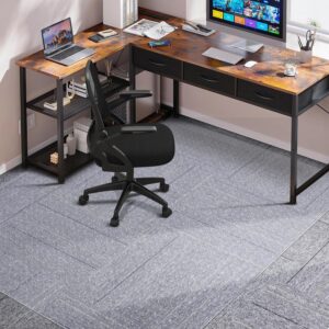 AUCT 19611 - Clear Chair Mat for Carpet, QQpony 46" x 60" Office Chair Mat for Carpeted Floors, Heavy D