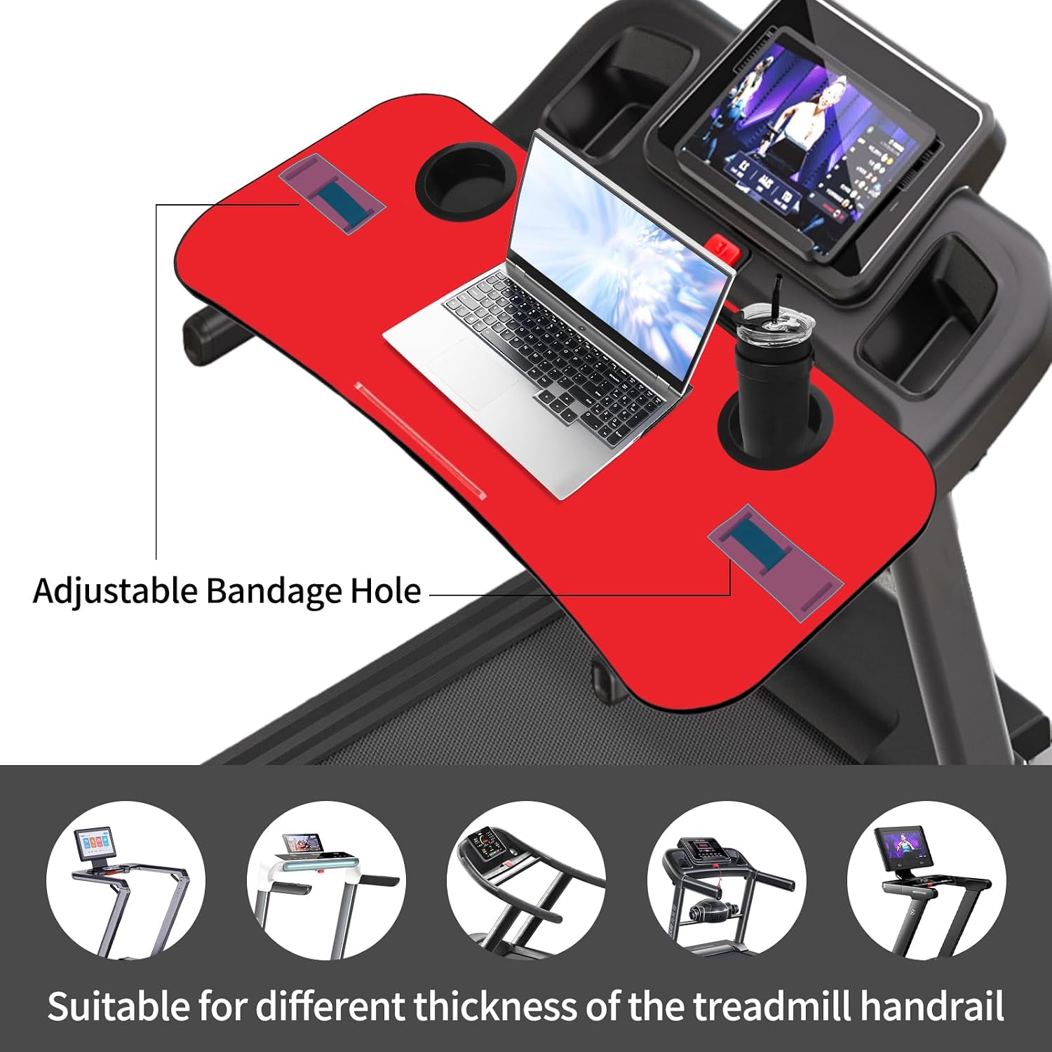AUCT 18568 - Treadmill Desk Attachment 36 Inches Tread Tray Workstation, Laptop Stand Holder for Notebo - Image 3