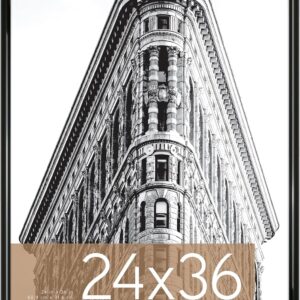 AUCT 19806 - MCS Trendsetter Poster Frame, 24x36, Black High-Gloss, 1-Pack