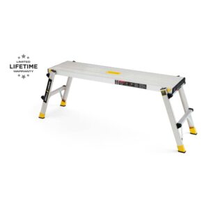 AUCT 17870 - $90 Gorilla Ladders 4 ft. x 12 in. x 20 in. Aluminum Slim-Fold Work Platform, 300 lbs. Loa