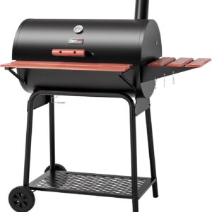 AUCT 22602 - $115 Royal Gourmet CC1830V 30 Barrel Charcoal Grill with Side Front Table
