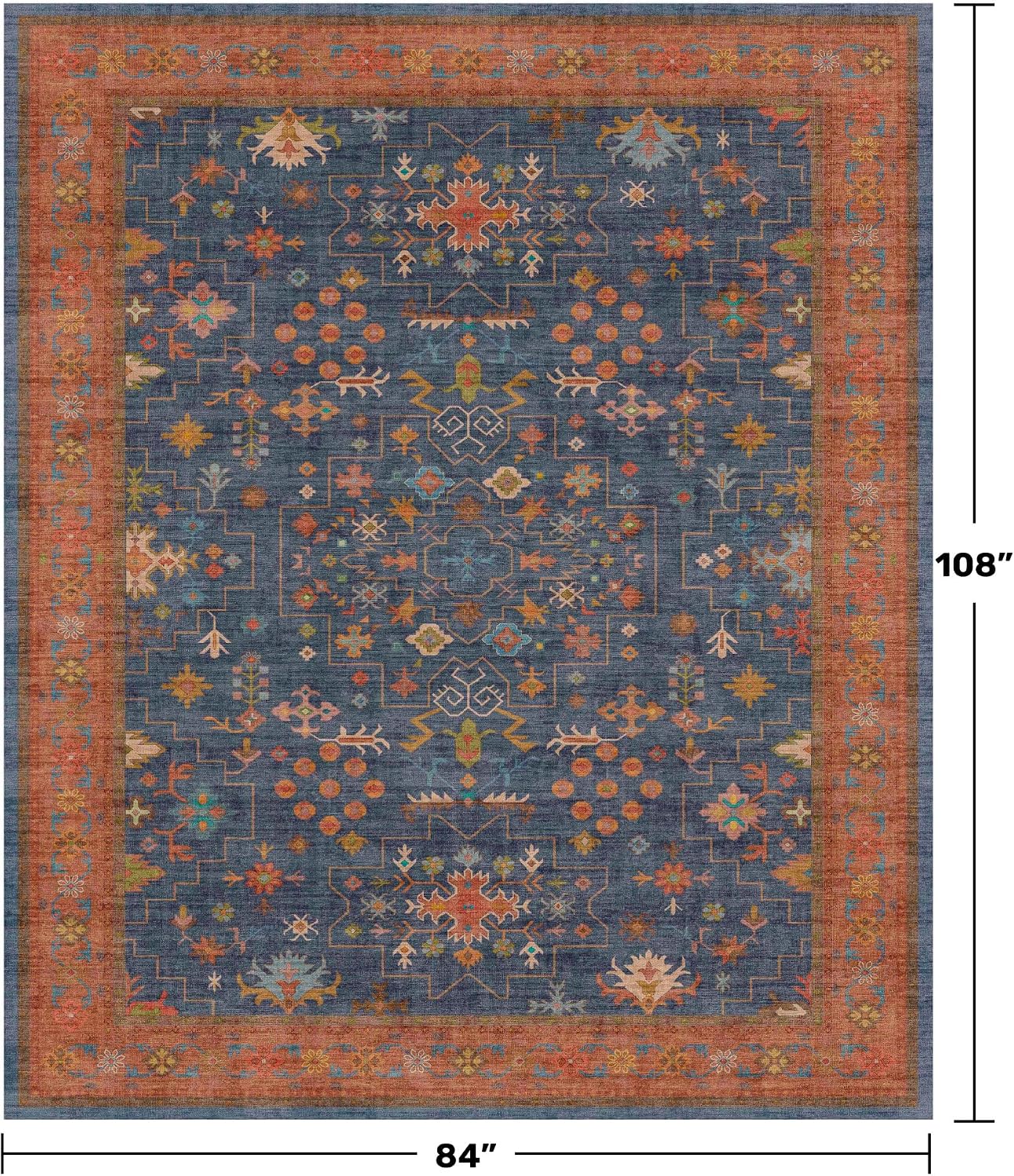 AUCT 21069 - $126 Hazo Haus Dining Room Rugs for Under Table - 7x9 Washable Area Rug for Living Room, L - Image 2