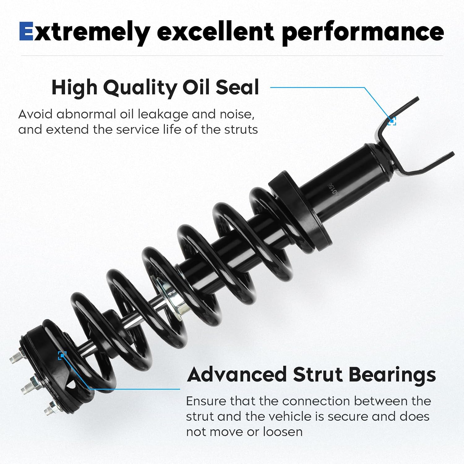 AUCT 22011 - $134 Front Complete Struts Assembly w/Coil Spring Shock Absorber Fit for Dodge Ram 1500 20 - Image 4