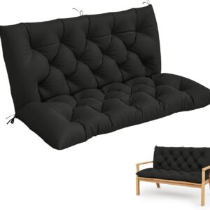 AUCT 21532 - $53 Porch Swing Cushion with Backrest 2-3 Seater Outdoor Bench Cushions Waterproof & Fade