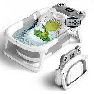AUCT 20710 - BUNWAG Baby Bathtub, Collapsible Newborn Bathtub for Infant to Toddler with Soft Cushion a
