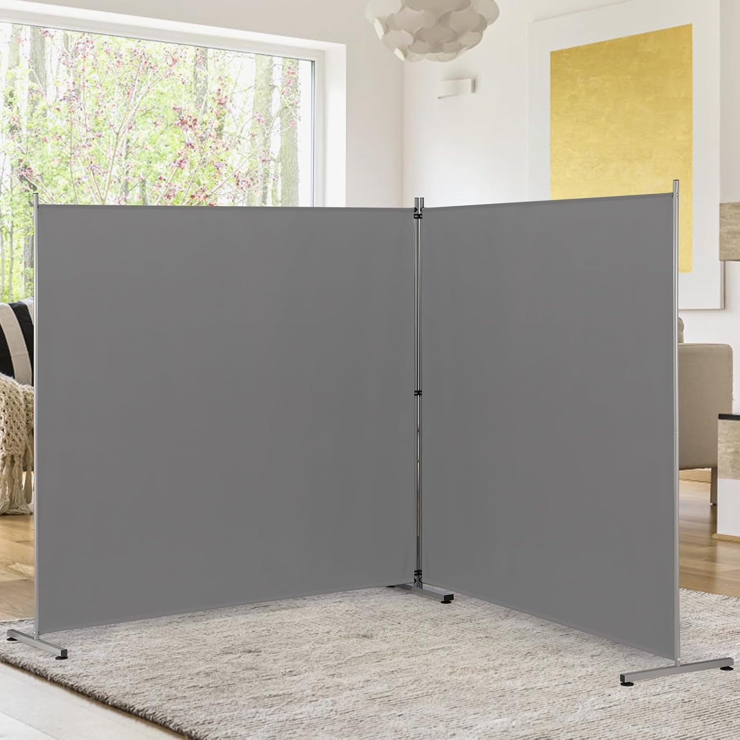 AUCT 21773 - $70 Rantila Indoor Room Divider, Portable Office Divider, Room Divider Wall Screen 2 Large