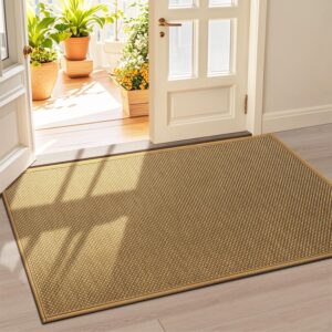 AUCT 22347 - $76 LEKEEPGO Door Mat 36"x59", Non Slip Washable Indoor Door Mat, Light Brown