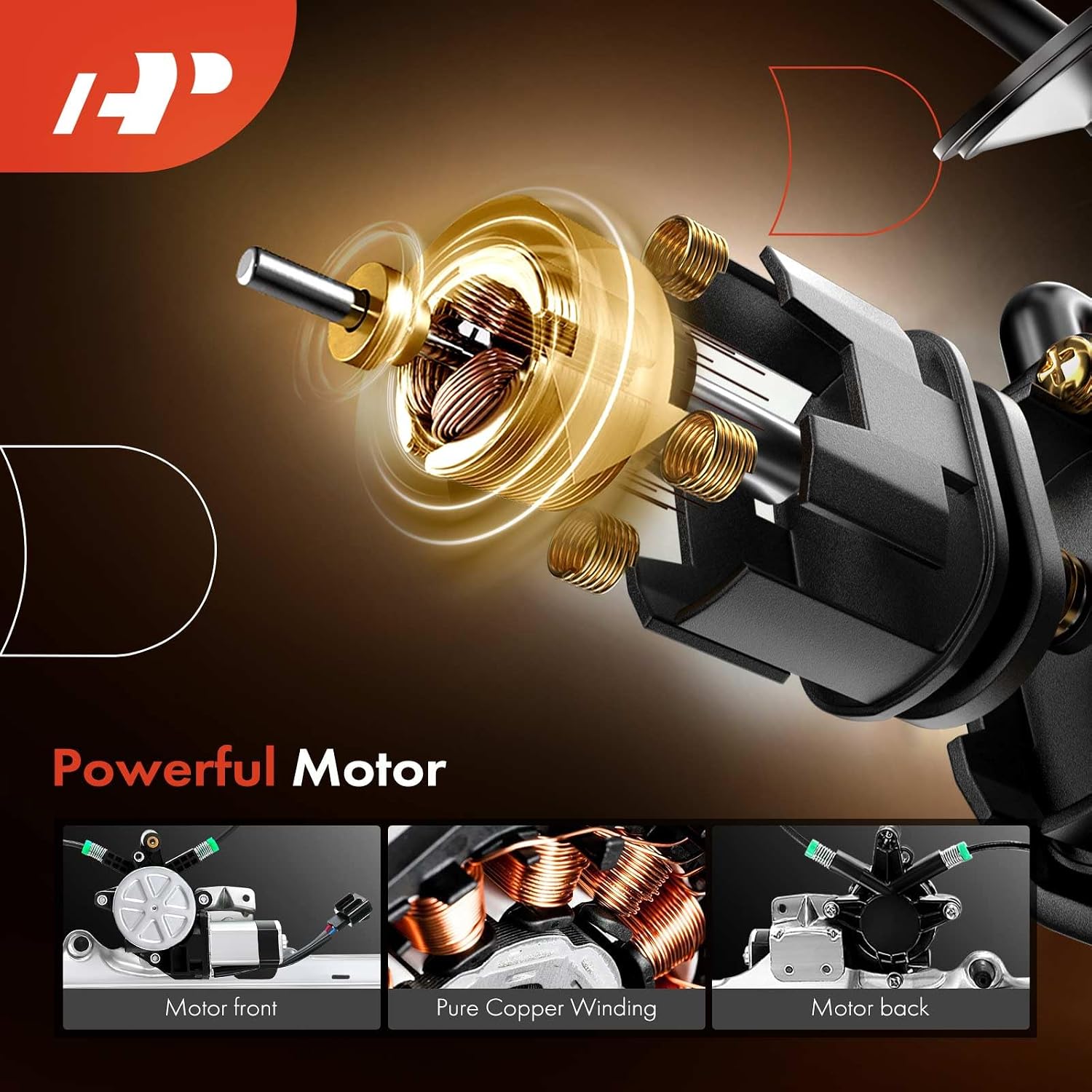AUCT 20629 - A-Premium Front Passenger Side Power Window Regulator with Motor - Image 4