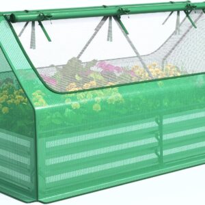 AUCT 20431 - $75 Quictent 6x3x1ft Galvanized Raised Garden Bed with Cover