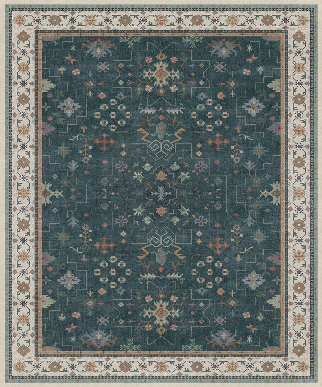 AUCT 21005 - $260 Hazo Haus Dark Green Oushak Living Room Rug 10x12 - Modern Vintage Boho Eclectic Flor - Image 3