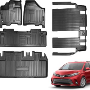AUCT 21999 - $167 Vanseno Compatible for 2013-2020 Toyota Sienna 8 Seat Floor Mats and Cargo Liner Trun