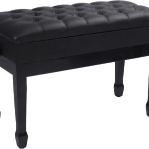AUCT 22614 - $170 Adjustable Duet Piano Bench with Storage, 28.7" Duet Keyboard Seat