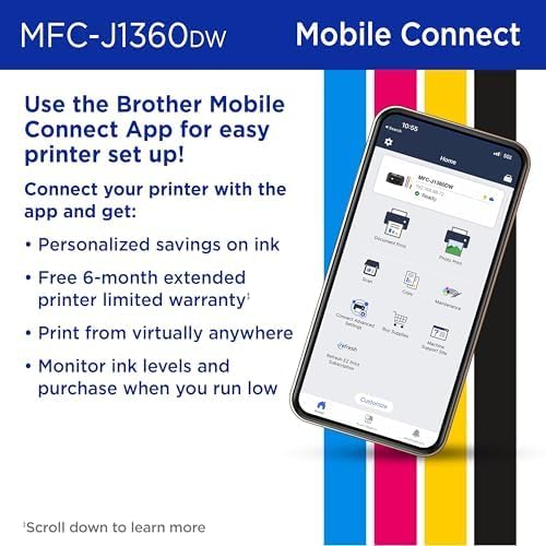 AUCT 21924 - $124 Brother Work Smart 1360 Wireless Color Inkjet All-in-One Print, Scan, Copy - Image 4