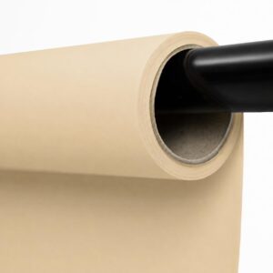 AUCT 21829 - Kate Seamless Paper Backdrop for Photography Beige Cream Backdrop Paper (53'x16.4' Ivorine