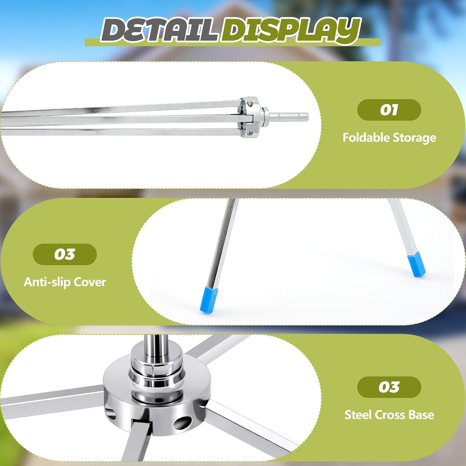 AUCT 22553 - $51 Blulu 2 Pcs Feather Flag Stand Cross Base for Tear Drop Flags, Adjustable - Image 4