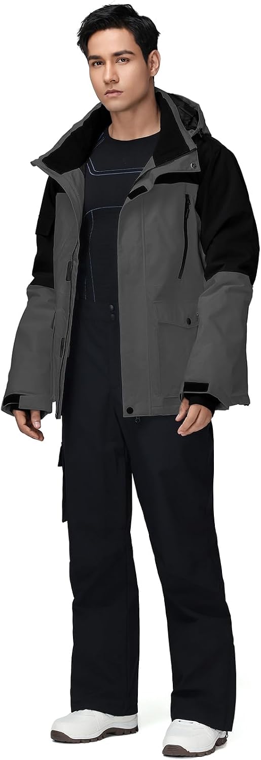 AUCT 22583 - $123 Men's Ski Suit Two Piece Snowsuit Insulated Snow Snowboard Jacket Pants Set - Image 3