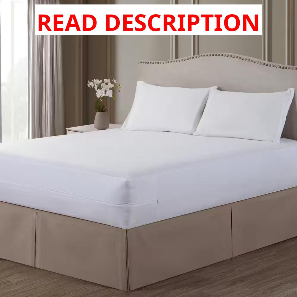 AUCT 20420 - Zippered Mattress Cover with Bug Blocker