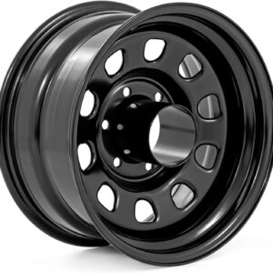 AUCT 22375 - $95 Rough Country 17x9 Gray Steel Wheel - 6x5.5, 12mm Offset, Off-Road Rim for Trucks & Je
