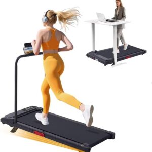 AUCT 22362 - $100 KASSADIN Electric Walking Pad Treadmill with Handle Bar Incline for Home