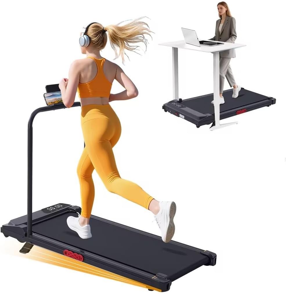 AUCT 22362 - $100 KASSADIN Electric Walking Pad Treadmill with Handle Bar Incline for Home