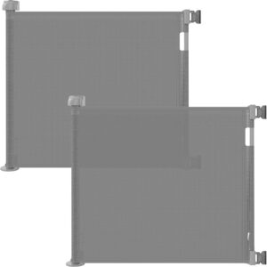 AUCT 22388 - $80 2-Pack 33"H Retractable Baby & Dog Gates, Fits up to 55"W, Hardware Mounted