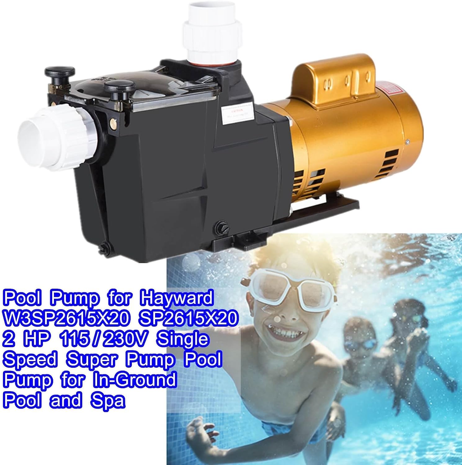 AUCT 22500 - $494 Pool Pump for Hayward W3SP2615X20 SP2615X20 2 HP 115/230V Single Speed Super Pump Poo - Image 2
