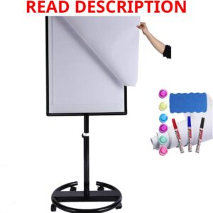 AUCT 21565m - $140 40 X 28 Inch Mobile Magnetic Whiteboard on Wheels, Rolling Dry Erase Easel