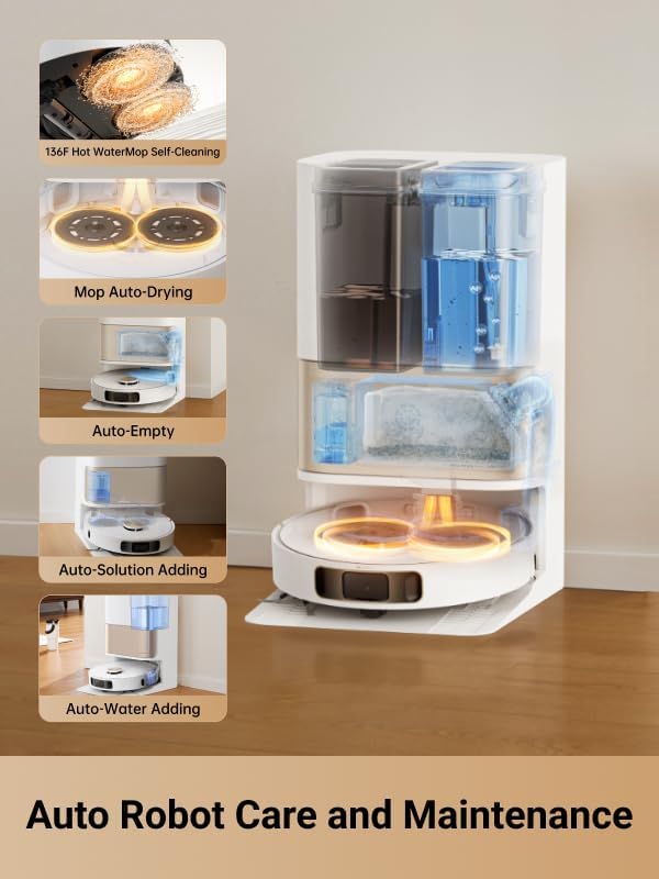 AUCT 21059 - $350 dreame L10s Pro Ultra Heat Robot Vacuum and Mop, 136 F (58 C) Mop Washing - Image 3