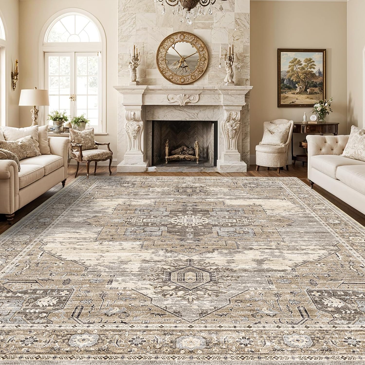 AUCT 21015 - $170 RUUGME Living Room 10x14 Area Rugs - Washable Lightweight Area Rug Stain Resistant Ca